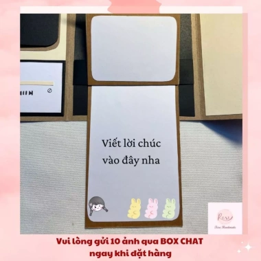 Thiệp Handmade Rose Dán Ảnh Tặng Quà Sinh Nhật Lễ Kỷ Niệm - Giảm Đến 47.5k