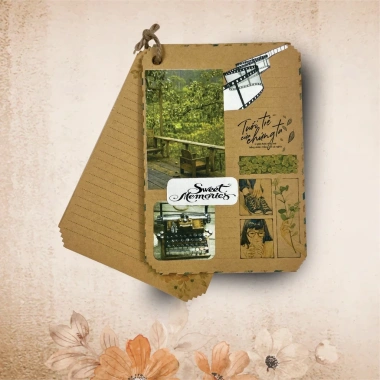 Thiệp Handmade Sweet Moments 100% Thủ Công - Chất Kraft & Craft, Giá Gốc 58,800 - Giảm còn 49,000 VNĐ