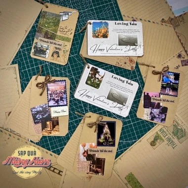 Thiệp Handmade Sweet Moments 100% Thủ Công - Chất Kraft & Craft, Giá Gốc 58,800 - Giảm còn 49,000 VNĐ