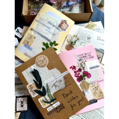 Thiệp handmade vintage bullet journal – Quà tặng ý nghĩa, giá ưu đãi 31.000