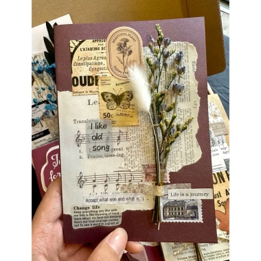 Thiệp handmade vintage bullet journal – Quà tặng ý nghĩa, giá ưu đãi 31.000
