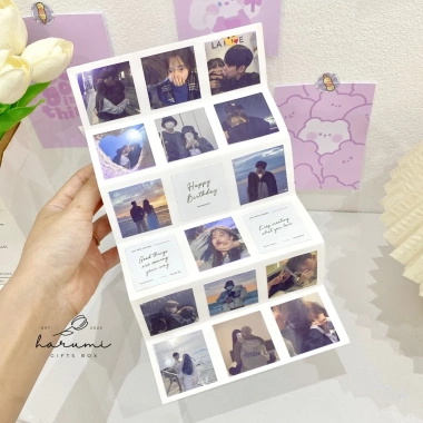 Thiệp handmade xinh xắn Harumi Gifts Box - Quà tặng bất ngờ, kèm ảnh, giảm 99k