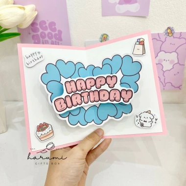 Thiệp handmade xinh xắn Harumi Gifts Box - Quà tặng bất ngờ, kèm ảnh, giảm 99k