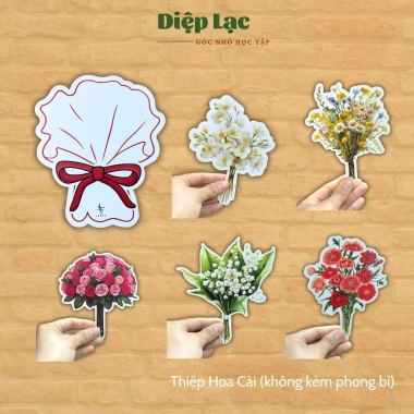 Thiệp Hoa Cài không kèm phong bì 8/3 20/10 20/11 - Thiệp Sinh Nhật, Chúc Mừng, Bó Hoa Decor giá ưu đãi 20.250₫