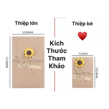 Thiệp Hoa Giấy HandMade Sam Flory KT 11x17,5cm Gập Đôi - Giá chỉ 10.000đ