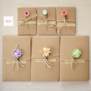 Thiệp Hoa Giấy Handmade Sami Flower 11x17,5cm - Lời Chúc Ý Nghĩa 20/10,20/11,14/2,8/3 Giá Ưu Đãi 14.850₫