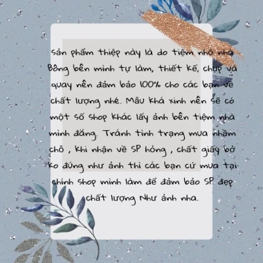 Thiệp Hoa Khô 002 Vintage độc đáo phong retro cho sinh nhật, hội nghị, giảm còn 39.000đ