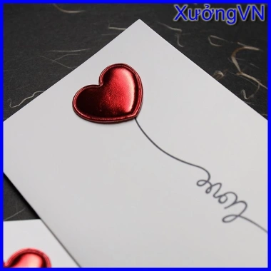 Thiệp in nổi 3D trái tim ý nghĩa - Quà Valentine, 8/3, 20/10, Noel, giá 8.000đ