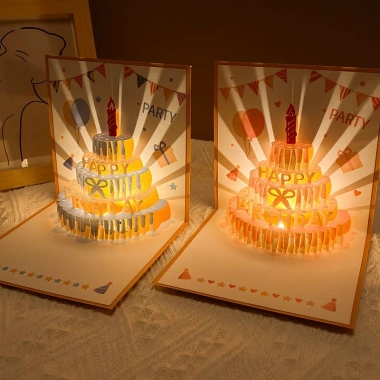 Thiệp nhạc sinh nhật bánh kem 3D đèn LED nhiều màu - Giảm còn 79.200 VND 2 Thiệp nhạc sinh nhật bánh kem 3D đèn LED nhiều màu - Giảm còn 79.200 VND 2