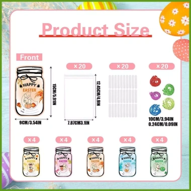 Thiệp Phục Sinh 20 mảnh - Giữ kẹo, giỏ Easter Basket, thiệp mùa xuân cho bé trai - Giá ưu đãi 111.100 VND