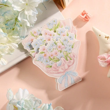 Thiệp quà tặng bông hoa 5 cánh in 3D màu sắc sắc nét ưu đãi 20/10 sinh nhật 10.000đ 4
