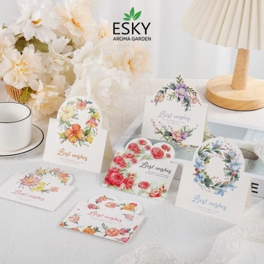 Thiệp Quà Tặng ESKY Aroma Garden – Thiệp Hoa Trang Trí Decor Chúc Mừng và Cảm Ơn, Giá ưu đãi 15.000 VND Thiệp Quà Tặng ESKY Aroma Garden – Thiệp Hoa Trang Trí Decor Chúc Mừng và Cảm Ơn, Giá ưu đãi 15.000 VND