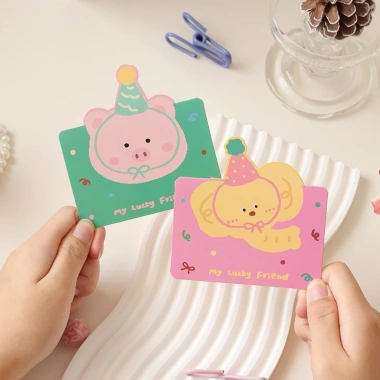 Thiệp quà tặng sinh nhật mini để bàn hình thú cute phong cách Hàn Quốc 8.000 VND 4