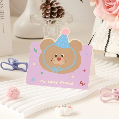 Thiệp quà tặng sinh nhật mini để bàn hình thú cute phong cách Hàn Quốc 8.000 VND 5