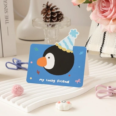 Thiệp quà tặng sinh nhật mini để bàn hình thú cute phong cách Hàn Quốc 8.000 VND 8