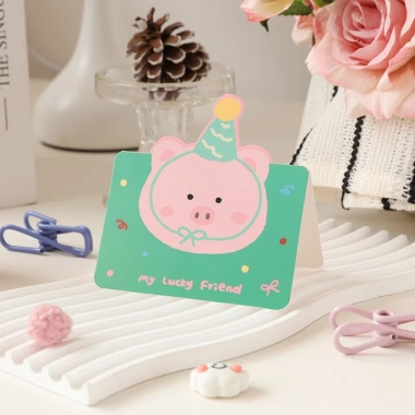 Thiệp quà tặng sinh nhật mini để bàn hình thú cute phong cách Hàn Quốc 8.000 VND 10