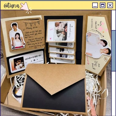 Thiệp Scrapbook Handmade Ảnh Theo Yêu Cầu - Quà Tặng Người Yêu, Bạn Bè Dịp Anniversary, Giá 80.000đ