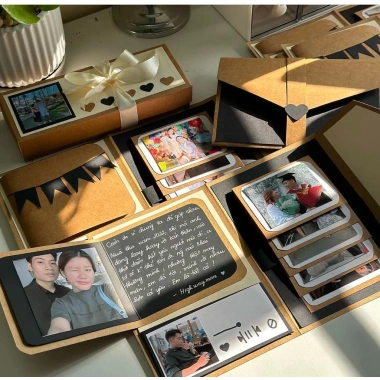 Thiệp Scrapbook Handmade Ảnh Theo Yêu Cầu - Quà Tặng Người Yêu, Bạn Bè Dịp Anniversary, Giá 80.000đ