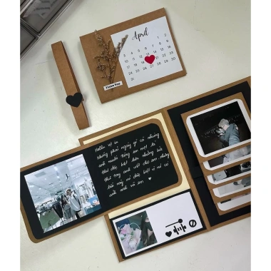 Thiệp Scrapbook Handmade Ảnh Theo Yêu Cầu - Quà Tặng Người Yêu, Bạn Bè Dịp Anniversary, Giá 80.000đ