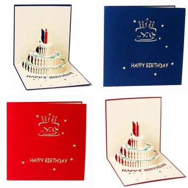 Thiệp Sinh Nhật 3D Có Nhạc Đèn Hình Bánh Gato Happy Birthday - Giá Ưu Đãi 73.500₫