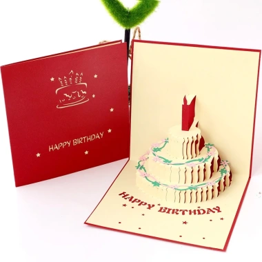 Thiệp Sinh Nhật 3D Có Nhạc Đèn Hình Bánh Gato Happy Birthday - Giá Ưu Đãi 73.500₫