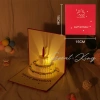 Thiệp sinh nhật bật nhạc tự động, đèn LED lung linh, quà tặng độc đáo 35k 8