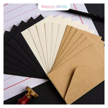 Thiệp sinh nhật combo 20 phong bì vintage giấy kraft - Lời chúc giáng sinh - The Happy Birds giá 22.000đ