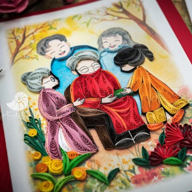 Thiệp Tết Giấy Xoắn Handmade 13x18 cm - Thiết kế độc đáo, giá chỉ 80.000 VNĐ 4 Thiệp Tết Giấy Xoắn Handmade 13x18 cm - Thiết kế độc đáo, giá chỉ 80.000 VNĐ 4