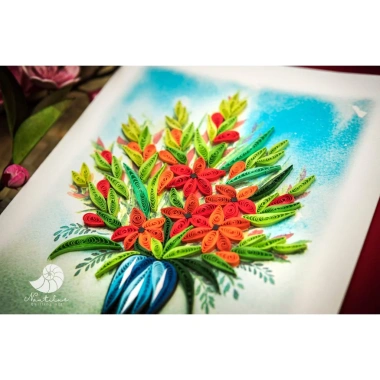 Thiệp Tết Giấy Xoắn Handmade 13x18 cm - Thiết kế độc đáo, giá chỉ 80.000 VNĐ 6 Thiệp Tết Giấy Xoắn Handmade 13x18 cm - Thiết kế độc đáo, giá chỉ 80.000 VNĐ 6