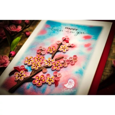 Thiệp Tết Giấy Xoắn Handmade 13x18 cm - Thiết kế độc đáo, giá chỉ 80.000 VNĐ 8 Thiệp Tết Giấy Xoắn Handmade 13x18 cm - Thiết kế độc đáo, giá chỉ 80.000 VNĐ 8