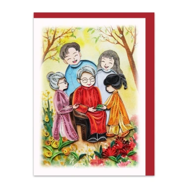 Thiệp Tết Giấy Xoắn Handmade 13x18 cm - Thiết kế độc đáo, giá chỉ 80.000 VNĐ