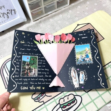 Thiệp tình yêu handmade 45k giảm còn 36k - Quà tặng ý nghĩa cho bạn gái và mẹ