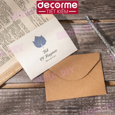 Thiệp Vintage bì Kraft thiệp quà tặng sinh nhật handmade - Giá ưu đãi 27.000đ