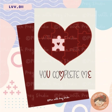 Thiệp You Complete Me - Love Card độc đáo Plan With Prey Studio, giá chỉ 28.000 VND 1 Thiệp You Complete Me - Love Card độc đáo Plan With Prey Studio, giá chỉ 28.000 VND 1