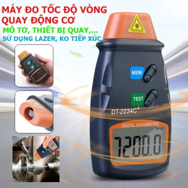 Thiết bị đo tốc độ vòng quay DT2.234C+ laser không tiếp xúc, LCD, pin kèm – Giá chỉ 203.300₫ 9 Thiết bị đo tốc độ vòng quay DT2.234C+ laser không tiếp xúc, LCD, pin kèm – Giá chỉ 203.300₫ 9