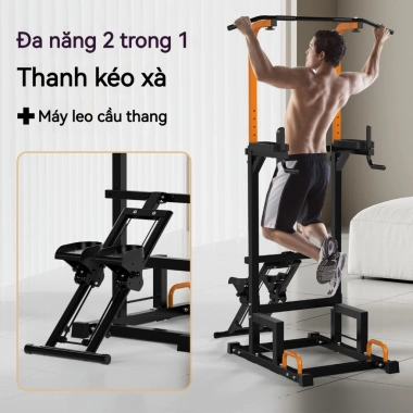 Thiết bị tập thể dục tại nhà: máy leo cầu thang + xà đòn, điều chỉnh độ cao - Giảm 28%