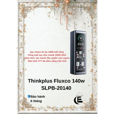 Thinkplus Fluxco 140W 20.000mAh – Pin dự phòng sạc nhanh, giá chỉ 1.1tr sau giảm Thinkplus Fluxco 140W 20.000mAh – Pin dự phòng sạc nhanh, giá chỉ 1.1tr sau giảm