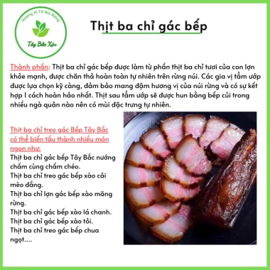 Thịt ba chỉ gác bếp chuẩn vị Tây Bắc - Hút chân không, chỉ 151.050₫ 3