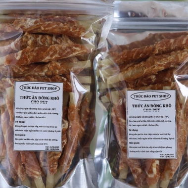 Thịt gà cuộn da bò sấy khô cho chó – Bảo vệ răng chắc khỏe, bánh thưởng ngon, 56.000₫ 4