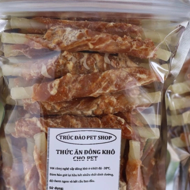Thịt gà cuộn da bò sấy khô cho chó – Bảo vệ răng chắc khỏe, bánh thưởng ngon, 56.000₫ 9