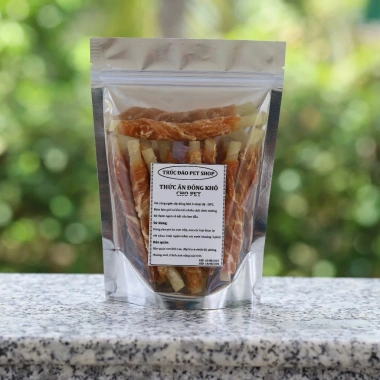 Thịt gà cuộn da bò sấy khô cho chó – Bảo vệ răng chắc khỏe, bánh thưởng ngon, 56.000₫ 10