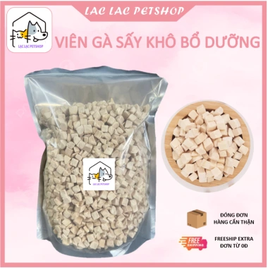 Thịt gà viên sấy khô cho chó mèo - Đóng gói 100-1.000g, giảm giá 38.999 VND