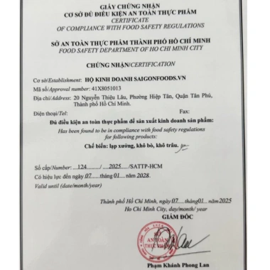 Thịt khô Bò một nắng 2kg + 500gr Lạp xưởng bò + Muối kiến vàng - Giá 1.49tr, giao toàn quốc