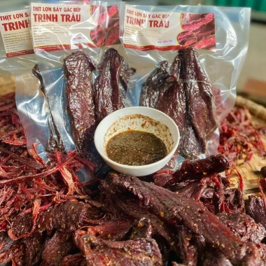 Thịt Lợn Đen Gác Bếp Túi Lớn 300/500g kèm Sốt Chấm Tây Bắc Bếp Khói 3