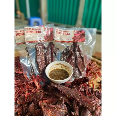 Thịt Lợn Đen Gác Bếp Túi Lớn 300/500g kèm Sốt Chấm Tây Bắc Bếp Khói 8
