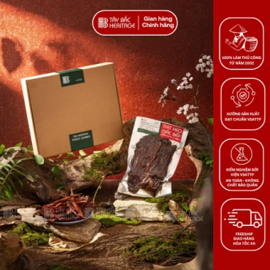 Thịt lợn gác bếp Tây Bắc TB03 chẩm chéo - Heo hun khói chuẩn Mường Lò, giảm 17%