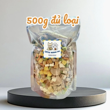 Thịt sấy đông khô 500g hỗn hợp đa loại cho chó mèo - Dinh dưỡng cao, giá 175k 5