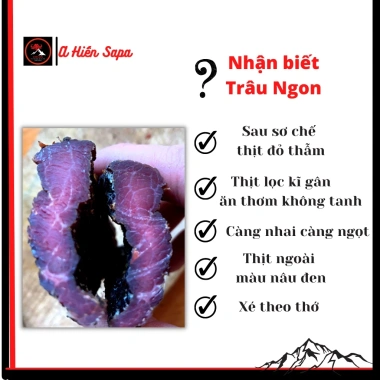 Thịt trâu gác bếp chuẩn Tây Bắc 500g-1kg, kèm chẳm chéo ướt và mắc khén, giảm 21% chỉ 625.000₫ 4 Thịt trâu gác bếp chuẩn Tây Bắc 500g-1kg, kèm chẳm chéo ướt và mắc khén, giảm 21% chỉ 625.000₫ 4