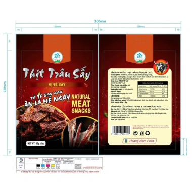 Thịt trâu sấy vị tê cay Hoàng Nam Food 45g - Giảm còn 42.5k, giòn ngon, bổ dưỡng