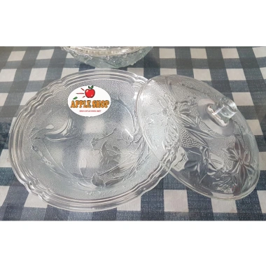 Thố Mứt Thủy Tinh NK Indonesia Tiêu Chuẩn Châu Âu - Đựng Hạt Dưa và Bánh Kẹo Sang Trọng 36k